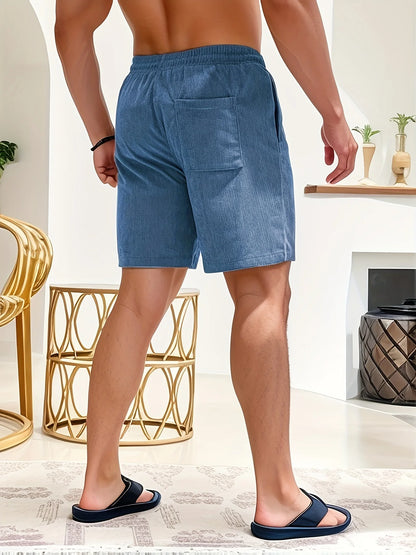 Summer New Arrival Sports Short Men New Comfortable Elastic Waist Clothing Male Breathable Short Trousers，Casual Shorts for  Men