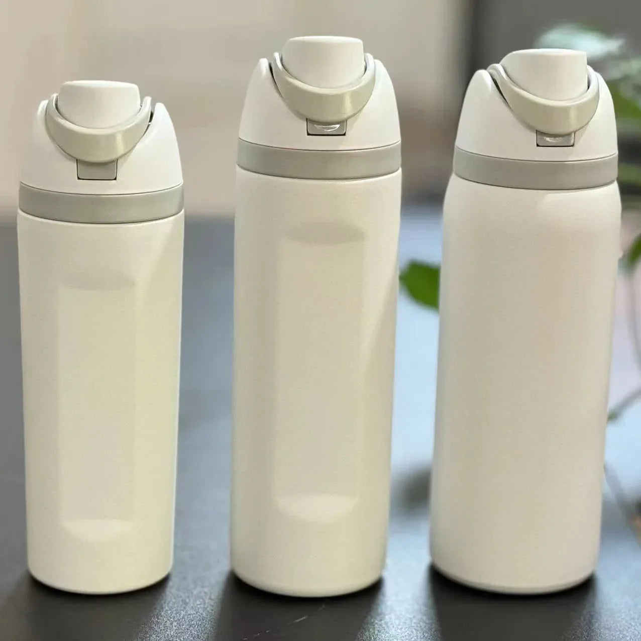24/32oz New 304 Thermos Cup Double-Layer Stainless Steel Space Kettle Water Bottle with Straw Car Outdoor Sports Camping Sports