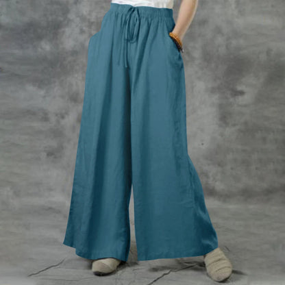 3XL 5XL Plus Size High Waist Long Pants for Women Clothing 2024 Summer Solid Casual Wide Leg Trousers Fashion Korean Female Clot