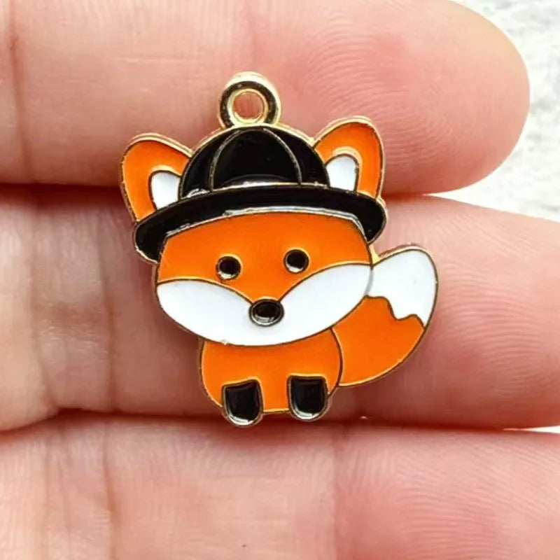 10pcs/16pcs Enamel Thanksgiving Cake Pumpkin Sunflower Charms for Earrings Bracelets Pendants Making DIY Jewelry Accessories