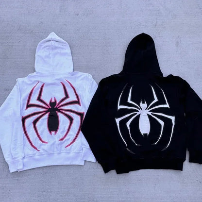 2024 men's and women's fashion hoodies with spider print sweater