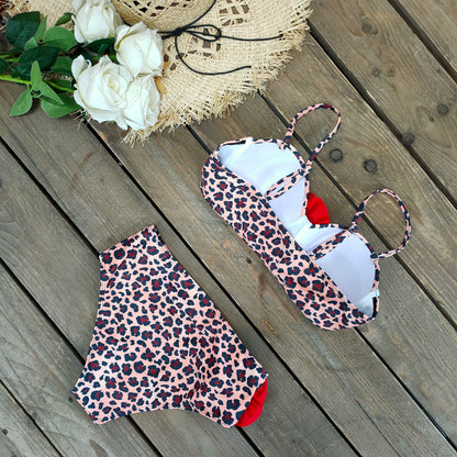2025 Bikini Underwire 3D Flower Swimsuit High Waist Swimwear for Women Push Up Two Piece Bathing Suits Summer Female