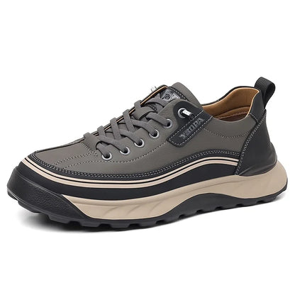 2025 High Quality Brand Men's Leather Casual Shoes Outdoor Hiking Shoes Anti Slip Wear-resistant Men's Hiking Shoes Breathable