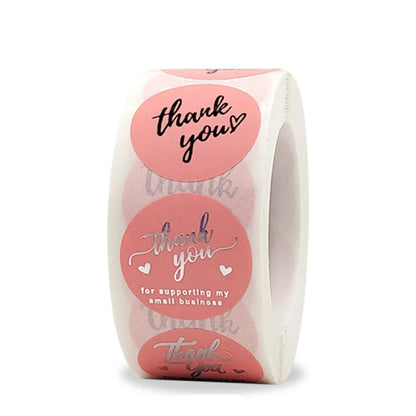 1inch Gift Sealing Stickers Gold Foil Thank You Stickers Diary Scrapbooking Gift Decorations Labels Custom Logo Brand Stickers