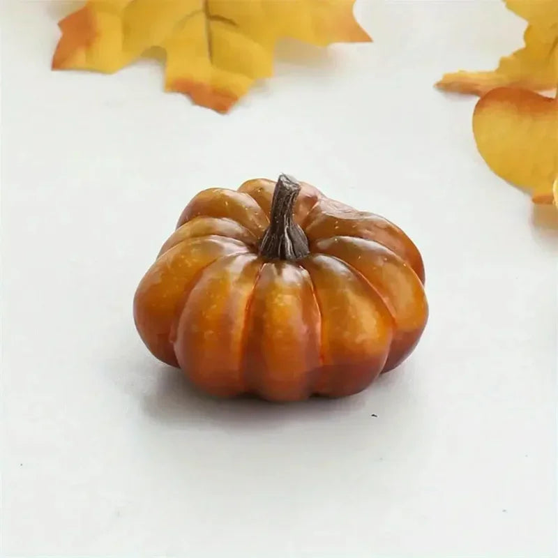 9Pcs Artificial Pumpkin Halloween Decorations for Home Mini Fake Pumpkin Autumn Harvest Party Thanksgiving Ornaments Props