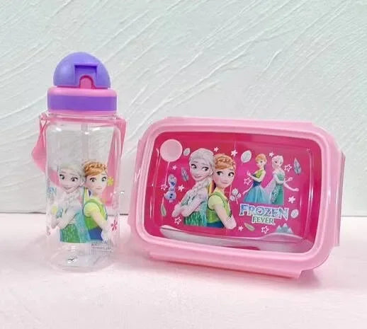 Anime Cartoon SpiderMan Lunch Box Set with Water Cup Microwaveable for Students Special Compartment Lunch Box Portable Lunch Box