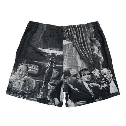 Summer New men short pant Rose Design Casual Shorts Street Hip Hop Fitness Polyester Fast Dry Breathable Embroidery Men Shorts