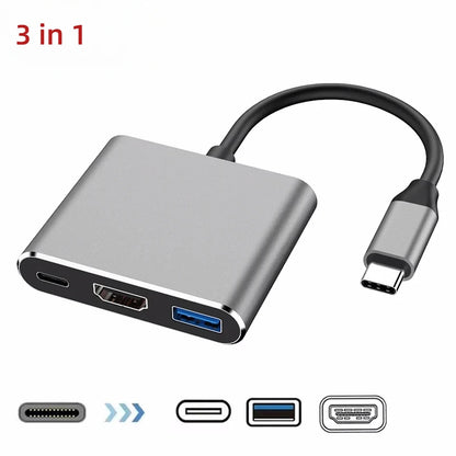 4 in 1 2 in 1 Type C to Dual HDMI-compatible Extend Splitter PD USB HUB 4k Multi Displayer Converter Support For Fast Charging