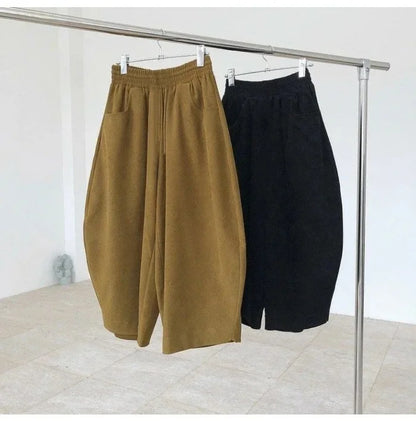 2023 Autumn Casual Harem Pants Women Cotton High Waisted Trousers Retro Loose Bloomers Women's Oversize Pants Baggy Sweatpants