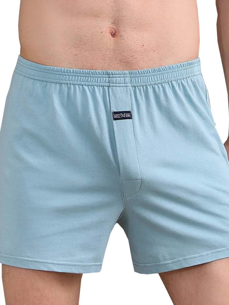4pcs Male Arrow Pants Men Cotton Boxers Shorts Loose Mid-Waisted Men's Plus Size Underwear Homewear Comfortable Panties