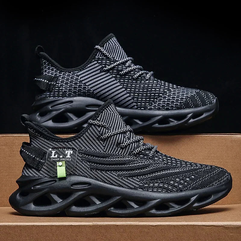 YRZL Casual Sneakers Men's Runing Shoes Outdoor Big Size Lightweight Breathable Mesh Increase Comfortable Sports Shoes for Men