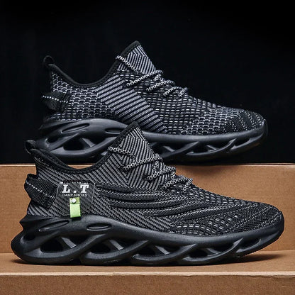 YRZL Casual Sneakers Men's Runing Shoes Outdoor Big Size Lightweight Breathable Mesh Increase Comfortable Sports Shoes for Men