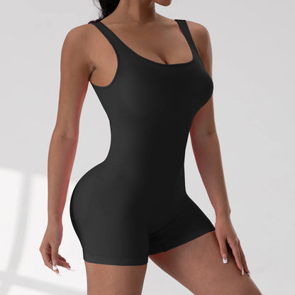 Women's Sexy Backless Tank Rompers Top Bodycon One Piece Halter Sleeveless Bodysuit Short Jumpsuits