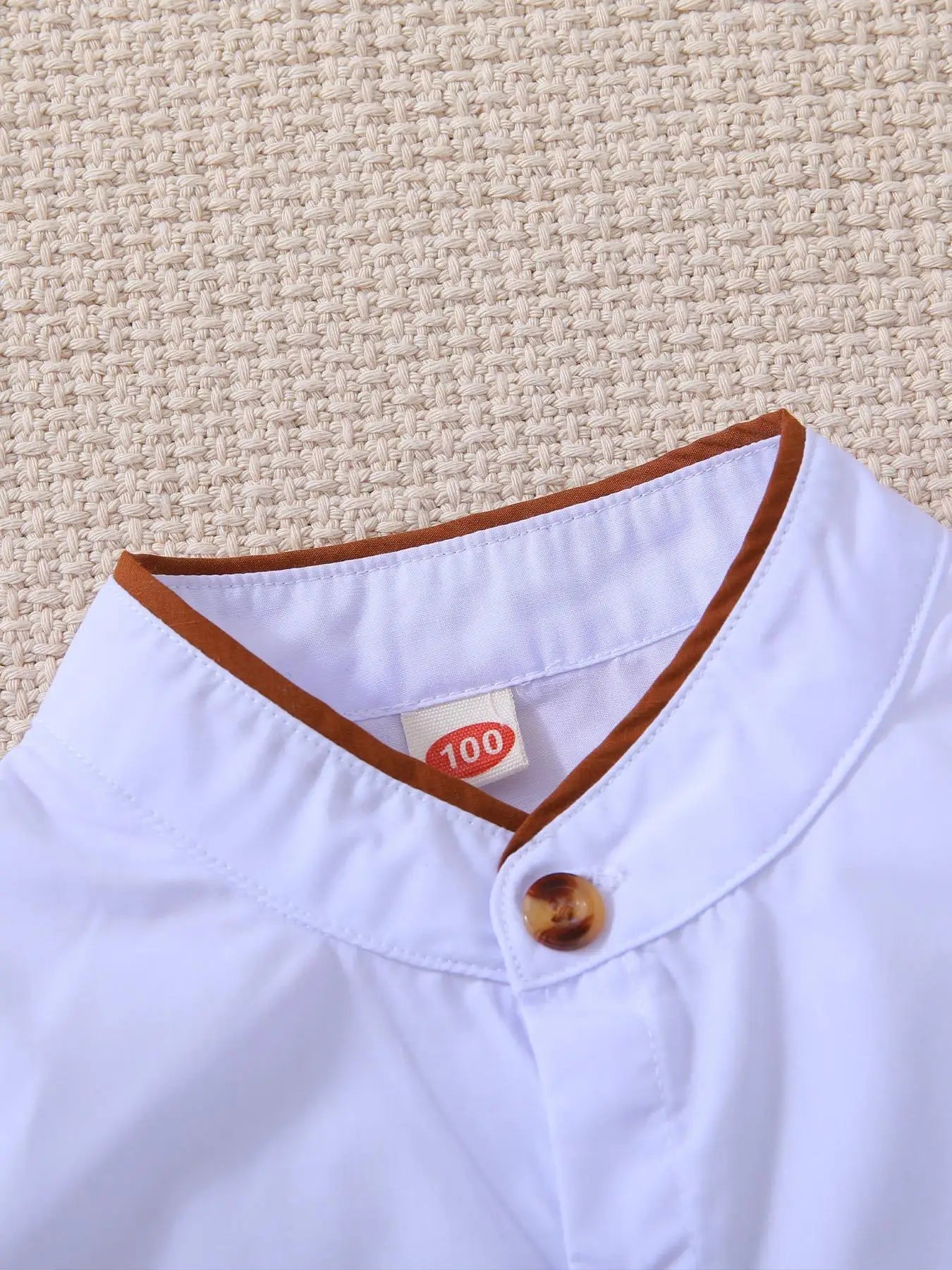 Summer Boys Front Button Cardigan Stand Collar Cartoon Printed Short Sleeve Shorts Casual Two-Piece Set