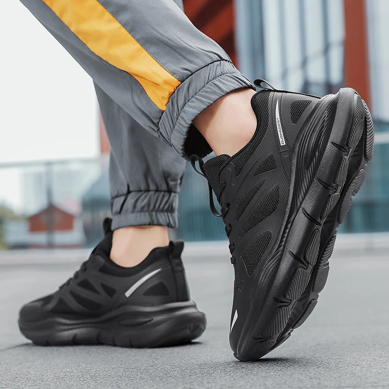 Unisex Summer Running Shoes Lightweight Men Women Fashion Sneakers Original Trainer Breathable EVA Elastic Lace Up Sports Shoes