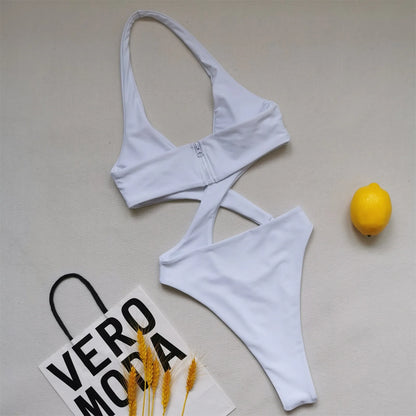 Swimsuits Women's Plus Size Bathing Suit Tummy Control Swimwear Women Sexy Hollow One Piece Swimsuits High Waist Bikini Bottoms