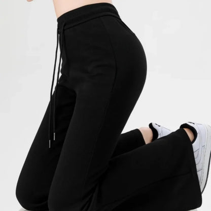 Women's Wide Leg Pants Lady's Draswtring Sweet Y2K Pink Flare Pant Boot Cut Female Long Trousers Casual Chic Matching Sweatpants
