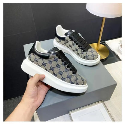 2024 Autumn New Versatile Breathable Canvas Shoes Korean Version Trendy Board Shoes Casual Height Increasing Men's Shoes
