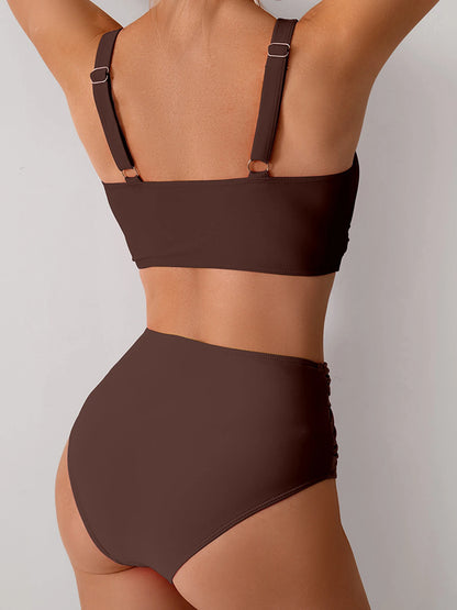 2025 New Sexy Cross High Waist Bikini Sets Swimsuit For Women Push Up Swimwear Female Two Pieces Bathing Suit Summer Beach Wear