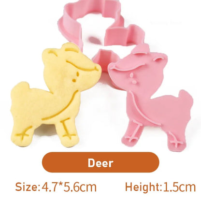 Autumn Leaves Squirrel Owl Fox Pattern 3D Biscuit Mould Thanksgiving Chestnuts Pine Cones Fondant Cookie Cutter Mold Baking Tool