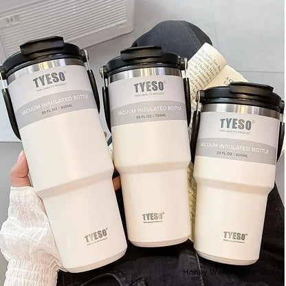 Tyeso Stainless Steel Coffee Cup Cold And Hot Double-layer Insulated Cup Tumbler Thermo Water Bottle Car Travel Mug Vacuum Flask
