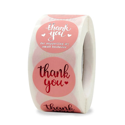 1inch Gift Sealing Stickers Gold Foil Thank You Stickers Diary Scrapbooking Gift Decorations Labels Custom Logo Brand Stickers