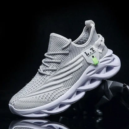 YRZL Casual Sneakers Men's Runing Shoes Outdoor Big Size Lightweight Breathable Mesh Increase Comfortable Sports Shoes for Men