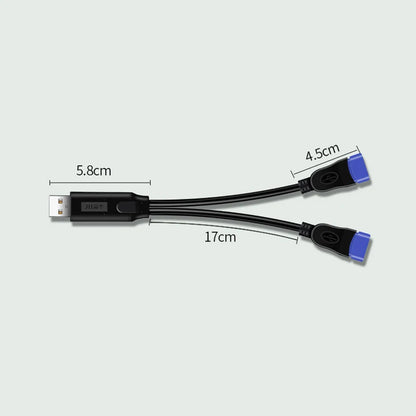 USB Cable Splitter Phone Charger Power Adapter Cord 2 Ports Male to Female USB Multiple Expander OTG Extension Charging DockPlug