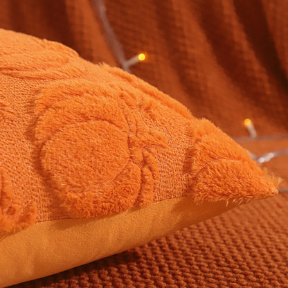 1 PC Halloween Decoration Throw Pillow Cover Pumpkin Ghost Quilting Plush Autumn Thanksgiving Harvest Home Living Room