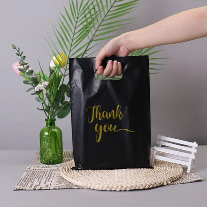 100/200/500pcs Thank You Gift Bags Plastic Candy Cookie Packaging Bag for Wedding Birthday Party Favors Small Business Supplies