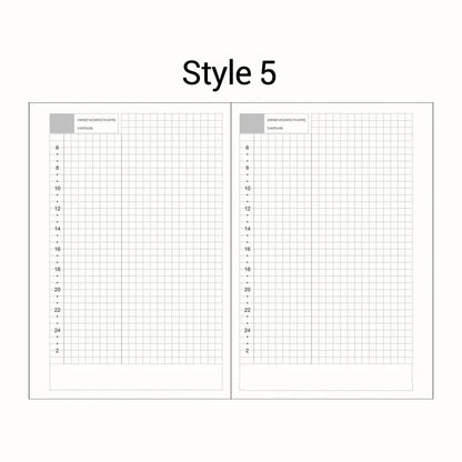 A5 A6 Loose Leaf Notebook Refill Spiral Binder Inner Page Diary Weekly Monthly Planner To Do List Line Dot Grid Inside Paper