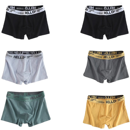 6pieces Mens Underwear Men Cotton Underpants Male Pure Men Panties Shorts Breathable Boxer Shorts Comfortable soft Plus size