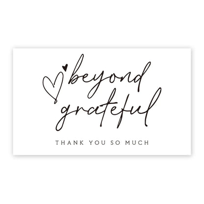 10-30pcs Natural Kraft Paper "beyond grateful" Cards Thank You Card For Small Shop Gift Decoration Card For Small Business Card