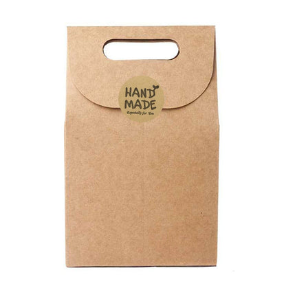 100-500pcs Vintage Kraft Paper Handmade With Love Stickers Scrapbook Gift Stationery Label Stickers Thank You For The Stickers