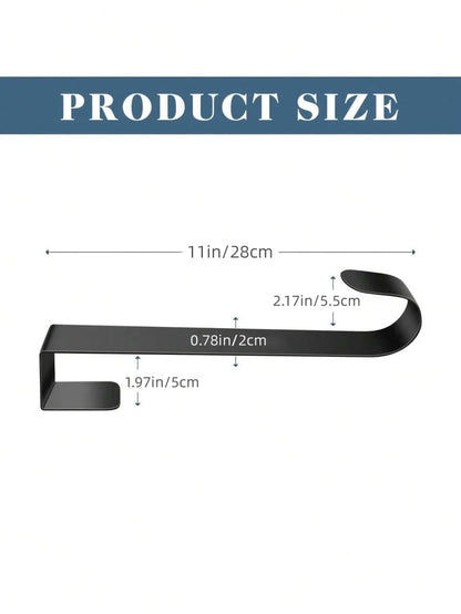 1pc Christmas Wreath Hook Metal Wreath Door Hanger Front Door Decor Thanksgiving Christmas Welcome Sign Hanger Storage Hooks