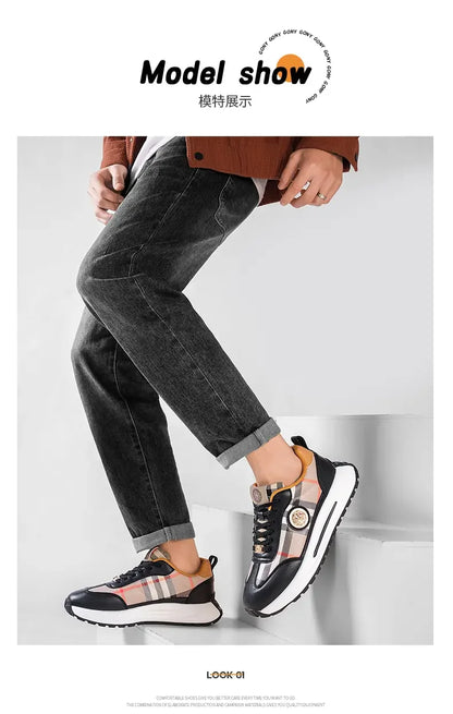 Summer New Anti-slip Wear-resistant Thick Bottom Increase Outdoor Comfort Couples Leisure Fashion Trend All Match Sneakers