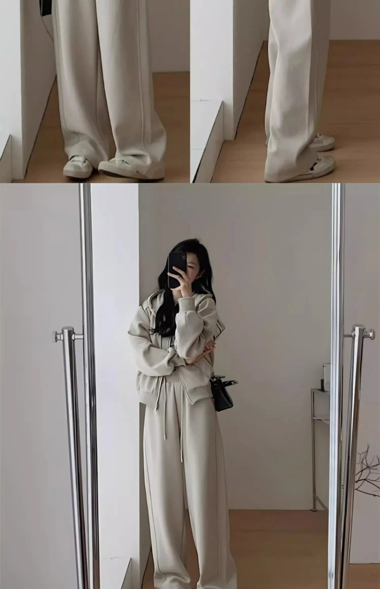 Autumn/Winter 2024 New Tea Matching Women's Clothing Set Plus Size Elegant Casual Salt System Sweatshirt Two-Piece Suit