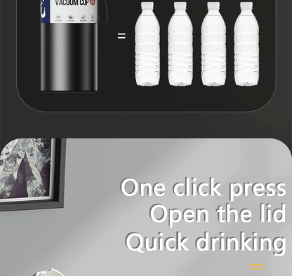2L Thermal Water Bottle Large Capacity With Straw Stainless Steel Thermos Bottle Cold and Hot Water Bottle Sport Thermos Cup