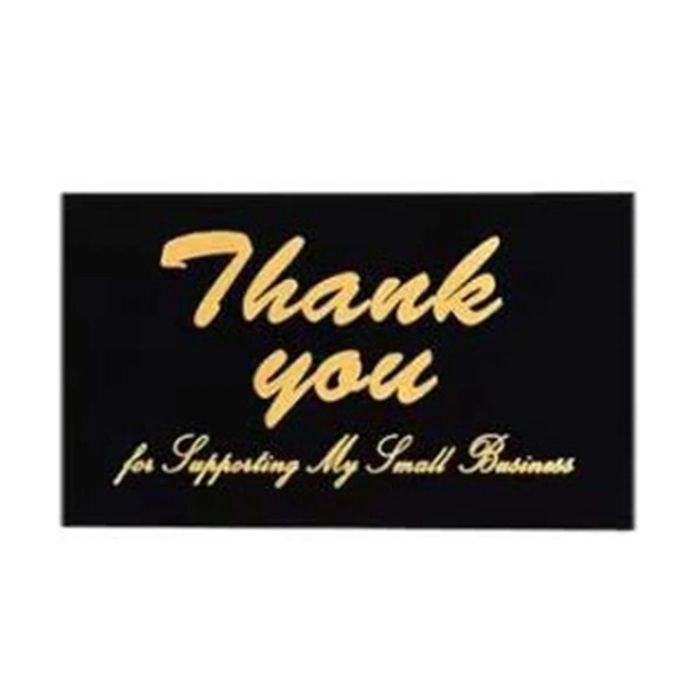10-50pcs Black Bronzing Thank You Card Greeting Thank You Thank You For Your Order Business Greeting Cards Invitations Gift Card