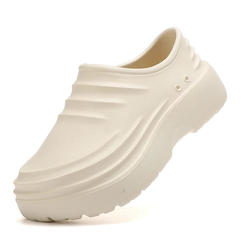 Summer Chef Shoes Anti Slip and Oil Proof Work Shoes Lazy Slippers Casual Trendy Slipper One Step Fashion Garden Shoes For Beach