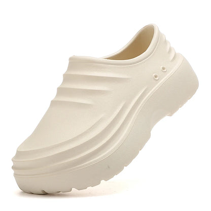 Summer Chef Shoes Anti Slip and Oil Proof Work Shoes Lazy Slippers Casual Trendy Slipper One Step Fashion Garden Shoes For Beach