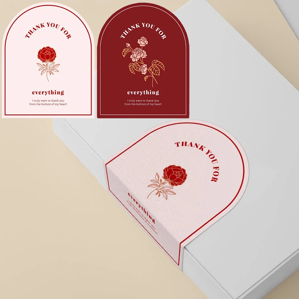 20-50Pcs Thank You Sticker for Small Business Gift Packaging Decoration Stickers Supply 8*10CM Delivery Mailing Bag Seal Labels