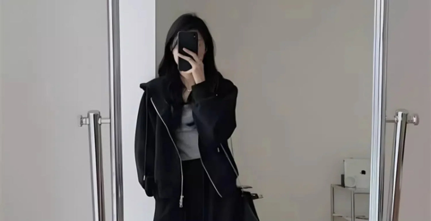 Autumn/Winter 2024 New Tea Matching Women's Clothing Set Plus Size Elegant Casual Salt System Sweatshirt Two-Piece Suit