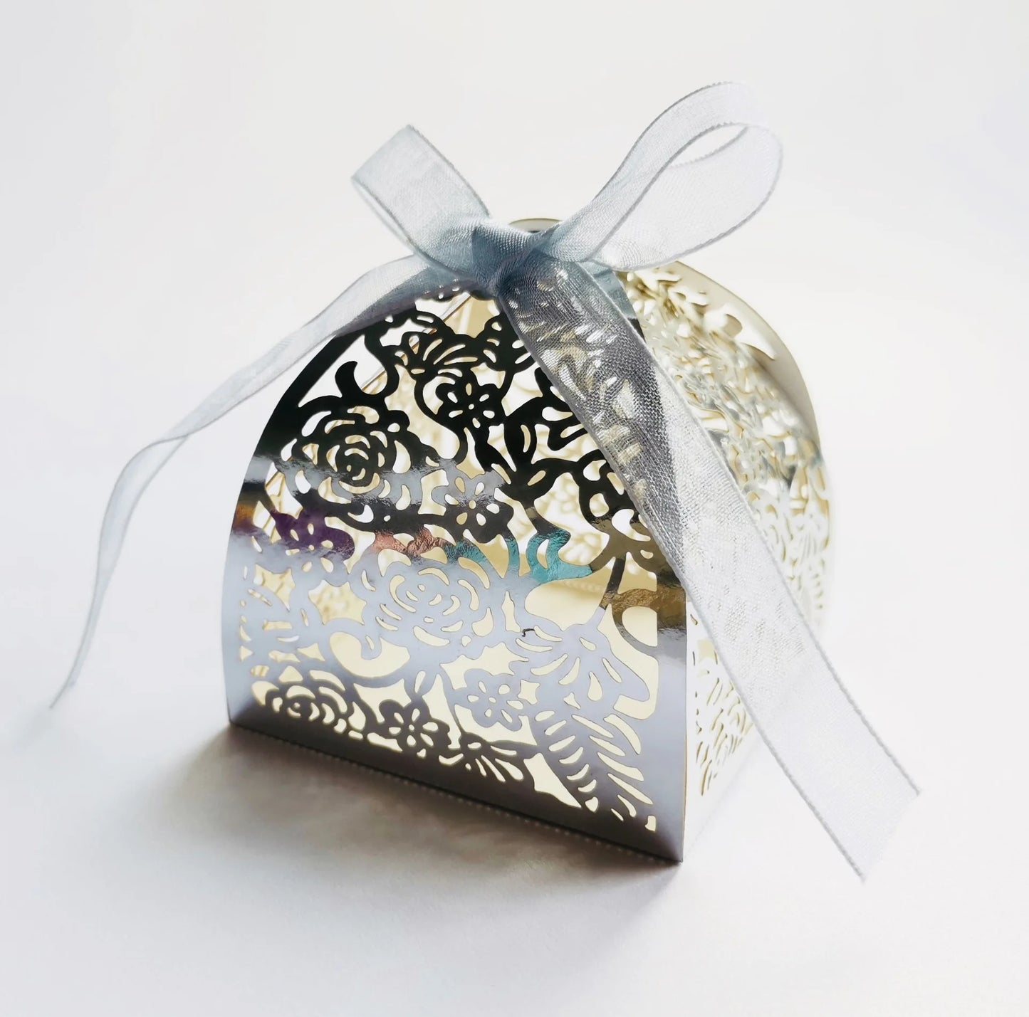 25/50/100pcs Laser Hollow Cut Wedding Candy Boxes with Thank You Tag Valentine's Day Gift Chocolate Packaging Box Party Favors