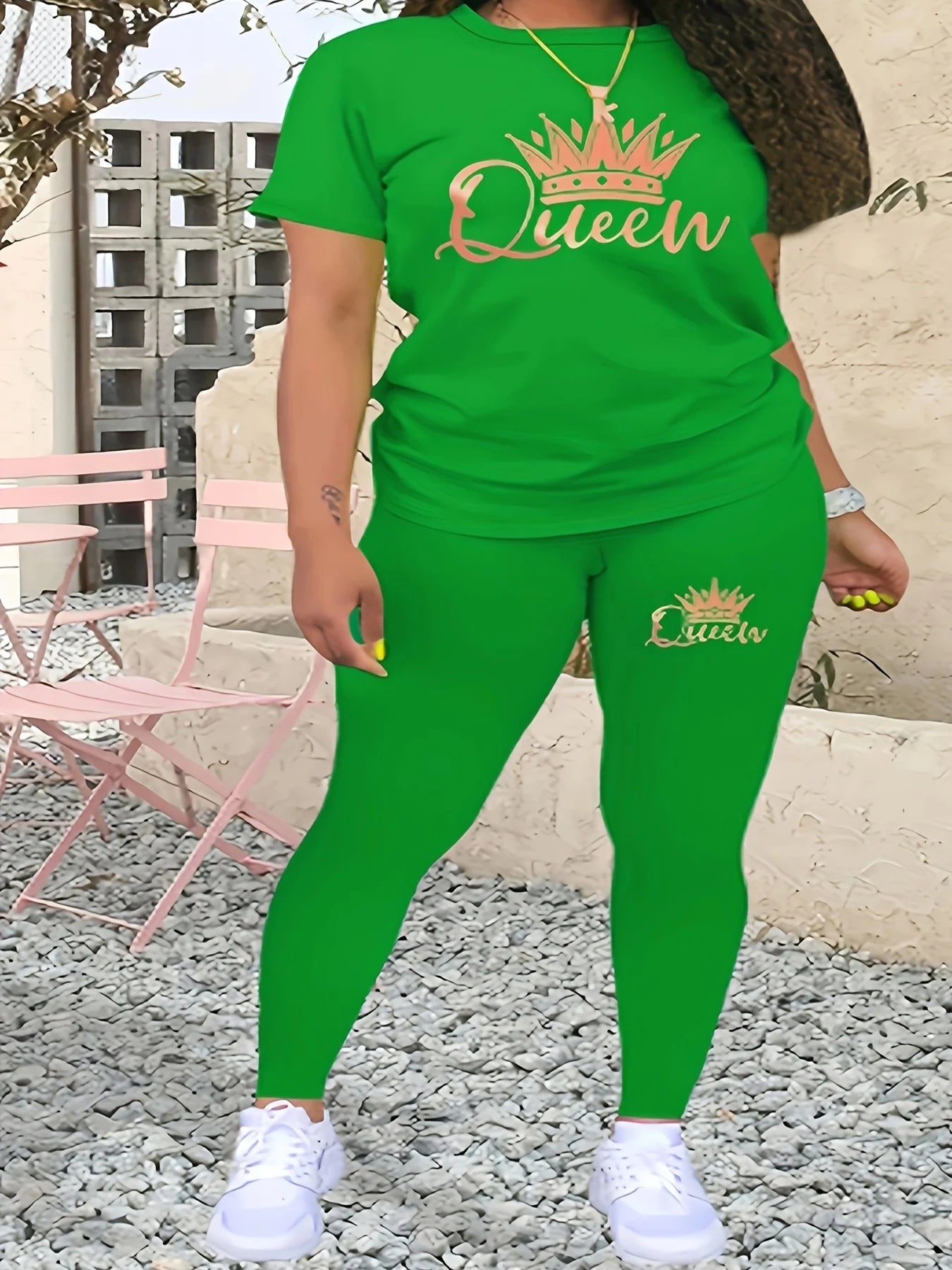 2024 AliExpress Europe and America New Summer Plus Size Women's Printed Comfortable Casual Set