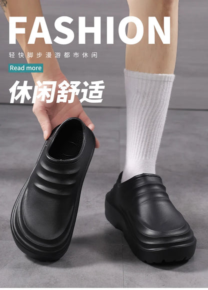 Summer Chef Shoes Anti Slip and Oil Proof Work Shoes Lazy Slippers Casual Trendy Slipper One Step Fashion Garden Shoes For Beach