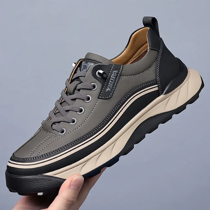 2025 High Quality Brand Men's Leather Casual Shoes Outdoor Hiking Shoes Anti Slip Wear-resistant Men's Hiking Shoes Breathable