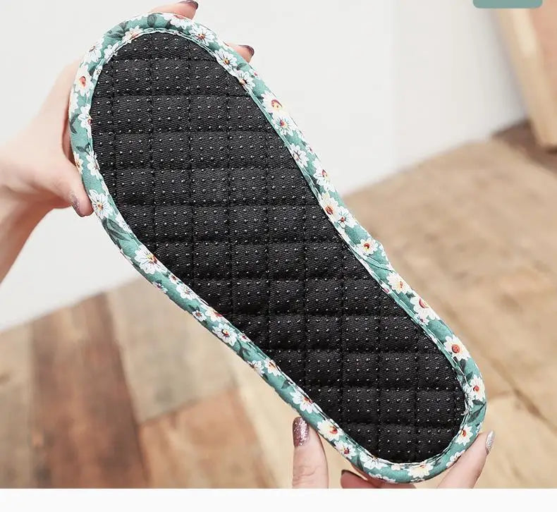 2024 Cotton Shoes Women Household Slippers Indoor Floor Flip Flops Summer Simple Mute Slides Home Sandals Zapatos De Mujer