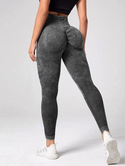 WOYYHO Athletic Pants Women Seamless Yoga Pants Mesh Sports Leggings High Waist Gym Tights Workout Squat Proof Pants