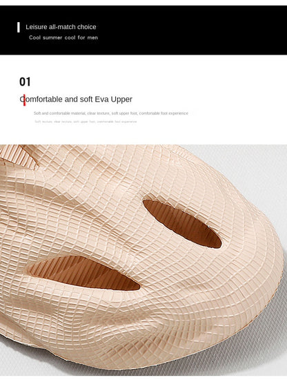 Summer Men Slippers Comfortable Platform Outdoor Sandals 2023 Beach Slippers Flip Flops Male Indoor Home Slides Bathroom Shoes